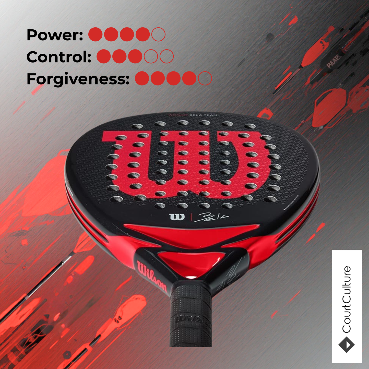 Wilson Bela Team Padel Racket – Power & Control Performance
